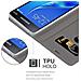 Custodia Compatibile Con Samsung Galaxy J1 Mini 2016 In Grigio Chiaro Marrone - Coperchio Protettiva Con Chiusura Magnetica, Funzione Stand E Tasca Per Le Carte - Foto miniatura 4