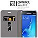 Custodia Compatibile Con Samsung Galaxy J1 Mini 2016 In Grigio Chiaro Marrone - Coperchio Protettiva Con Chiusura Magnetica, Funzione Stand E Tasca Per Le Carte - Foto miniatura 8