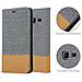 Custodia Compatibile Con Samsung Galaxy J1 Mini 2016 In Grigio Chiaro Marrone - Coperchio Protettiva Con Chiusura Magnetica, Funzione Stand E Tasca Per Le Carte - Foto miniatura 9