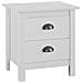 Comodino Hill Bianco 46x35x49,5 cm Legno Massello di Pino - Foto miniatura 1