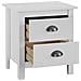 Comodino Hill Bianco 46x35x49,5 cm Legno Massello di Pino - Foto miniatura 3