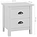 Comodino Hill Bianco 46x35x49,5 cm Legno Massello di Pino - Foto miniatura 7