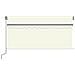 Tenda Da Sole Retrattile Manuale Con Parasole 3x2,5 M Crema - Foto miniatura 3