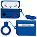 Custodia Compatibile Con Apple Airpod Pro 2 - Design Retro Game Blue - Custodia Protettiva Per Cuffie In Silicone Indossabile 3d Case Portachiavi - Foto miniatura 2