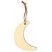 Sospensione Luna In Legno Per Decorare - Ø 12 Cm - Foto miniatura 1
