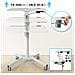 Wps57 Supporto Per Proiettore E Scrivania Ergonomica | Altezza Regolabile | Piattaforma 70x52 Cm | Capacità 10 Kg | Tavolo Multiuso Su Ruote | Portabicchieri E Supporto Per Tablet - Foto miniatura 5