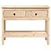 Tavolo Consolle 100x35x75 Cm In Legno Massello Di Pino - Foto miniatura 1