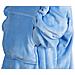 Felpa Plaid Bambini Coperta Calda Inverno Con Tasca Cappuccio Tinta Unita Brighton Felpone Azzurro - Foto miniatura 2
