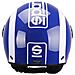 Casco Demi-jet Per Moto Blu E Bianco Con Calotta In Abs Taglia M - Foto miniatura 3