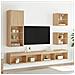 Mobile Tv Con Luci Led Rovere Sonoma 40,5x30x102 Cm - Foto miniatura 3