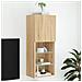 Mobile Tv Con Luci Led Rovere Sonoma 40,5x30x102 Cm - Foto miniatura 1