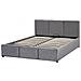 Letto Contenitore Velluto Bousse 140 X 200 Cm Grigio Scuro - Foto miniatura 10