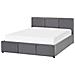 Letto Contenitore Velluto Bousse 140 X 200 Cm Grigio Scuro - Foto miniatura 11