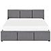 Letto Contenitore Velluto Bousse 140 X 200 Cm Grigio Scuro - Foto miniatura 12