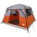 Tenda da Campeggio a Cabina 4 Persone Arancione Impermeabile - Foto miniatura 4