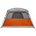 Tenda da Campeggio a Cabina 4 Persone Arancione Impermeabile - Foto miniatura 5