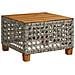 Tavolo Da Giardino Grigio 55x55x36 Cm Polyrattan E Legno Acacia - Foto miniatura 1