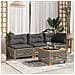 Tavolo Da Giardino Grigio 55x55x36 Cm Polyrattan E Legno Acacia - Foto miniatura 3