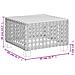 Tavolo Da Giardino Grigio 55x55x36 Cm Polyrattan E Legno Acacia - Foto miniatura 7