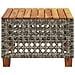 Tavolo Da Giardino Grigio 55x55x36 Cm Polyrattan E Legno Acacia - Foto miniatura 9