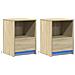 Comodini Con Luci Led 2pz Rovere Sonoma In Legno Multistrato - Foto miniatura 3