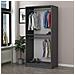Rivoli Guardaroba In Antracite Con Mensola E Armadi - 90 X 210 X 52 Cm - Foto miniatura 3