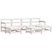 Set Salotto Da Giardino 7 Pz Bianco In Legno Massello Di Pino - Foto miniatura 2