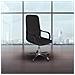 Poltrona Da Ufficio Cr106h In Tessuto Nero E Base Cromata - Foto miniatura 1