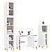 Set Mobili da Bagno 3 pz Bianco in Legno Multistrato - Foto miniatura 4