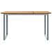 Tavolo da Pranzo Esterno Grigio 140x80x75 cm Acciaio e Legno Massello di Acacia - Foto miniatura 5