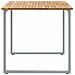 Tavolo da Pranzo Esterno Grigio 140x80x75 cm Acciaio e Legno Massello di Acacia - Foto miniatura 6