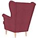 Poltrona Rosso Vino 74x84x100 cm in Tessuto - Foto miniatura 6