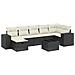 Set Divani da Giardino con Cuscini 8 pz Nero in Polyrattan - Foto miniatura 1