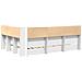 Letto con Libreria Bianco 150x200 cm Legno Ingegnerizzato - Foto miniatura 7