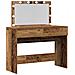 Tavolo da trucco con LED Legno Vecchio 100x40x120 cm - Foto miniatura 1