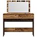 Tavolo da trucco con LED Legno Vecchio 100x40x120 cm - Foto miniatura 6