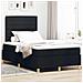 Letto a molle con materasso Nero 120 x 190 cm Tessuto - Foto miniatura 2