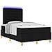 Letto a molle con materasso Nero 120 x 190 cm Tessuto - Foto miniatura 3