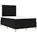 Letto a molle con materasso Nero 120 x 190 cm Tessuto - Foto miniatura 6