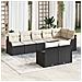 Set Divano da Giardino 8 pcs Nero e bianco Poly Rattan - Foto miniatura 2