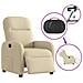Poltrona Elettrica Reclinabile Crema in Tessuto - Foto miniatura 9