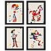 Set Di 4 Stampe Un Insieme Di Quattro Colori Fogli Di Scoppio Poster Toy Story Buzz Woody Jessie E Il Colore Fondo Cavallo Acurela Senza Cornice A4 - Foto miniatura 1
