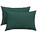Cuscini da Divano 2 pcs Verde Scuro 60 x 40 cm Tessuto - Foto miniatura 1
