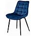Sedia BERA - Velluto blu navy con gambe nere - Foto miniatura 6