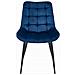 Sedia BERA - Velluto blu navy con gambe nere - Foto miniatura 2