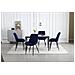 Sedia BERA - Velluto blu navy con gambe nere - Foto miniatura 8