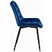 Sedia BERA - Velluto blu navy con gambe nere - Foto miniatura 5