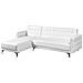 Divano Letto Angolare Modulare 4 Posti Aberdeen Pelle Sintetica Bianco Lato Destro - Foto miniatura 3