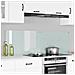 Rivestimento da Cucina 2 pcs Bianco 80 x 50 cm vetro temperato - Foto miniatura 2