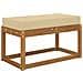 Cuscino da Sedia Esterno Beige 80 x 40 x 8 cm 100% Poliestere - Foto miniatura 3